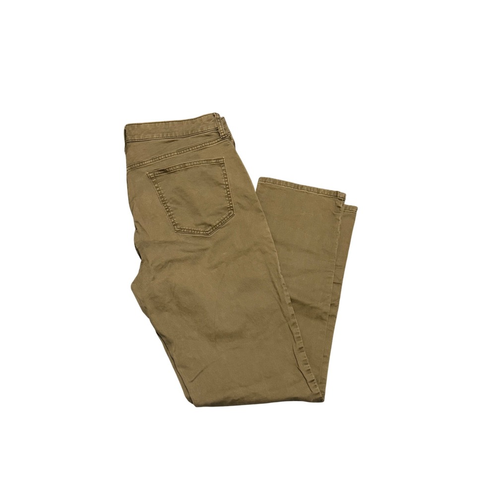 Flint and Tinder Straight Fit Pants Mens 34x32 Olive Drab Khaki 5-Pocket Chino